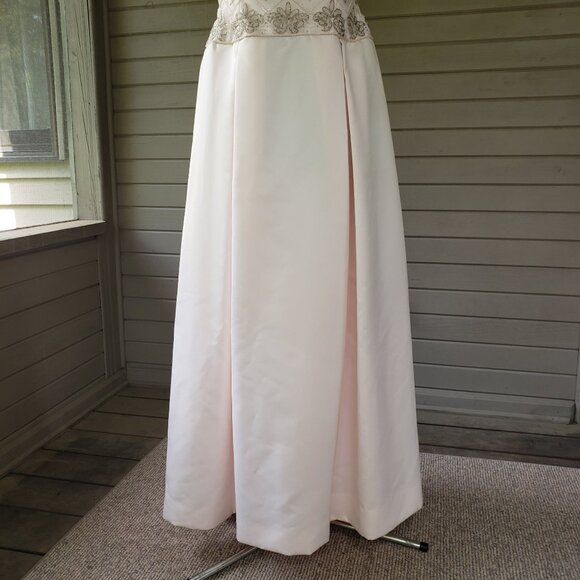Vintage Bob Mackie Boutique Beaded Shell Pink Gown Dress Women's 10 - Picture 8 of 16